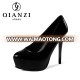 D012 New design genuine leather high heel women platform dress shoes